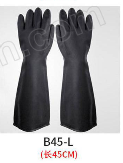 SANDIE/三蝶 工业手套 B45-L 耐酸碱橡胶黑色 单位:双