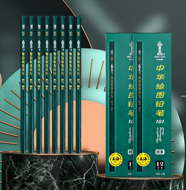 ZHONGHUA/中华 铅笔 101-HB 12支/盒 单位:支