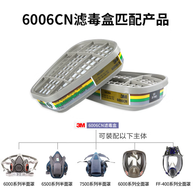 3M 滤盒 6006CN 防综合气体 2个/包 单位:个