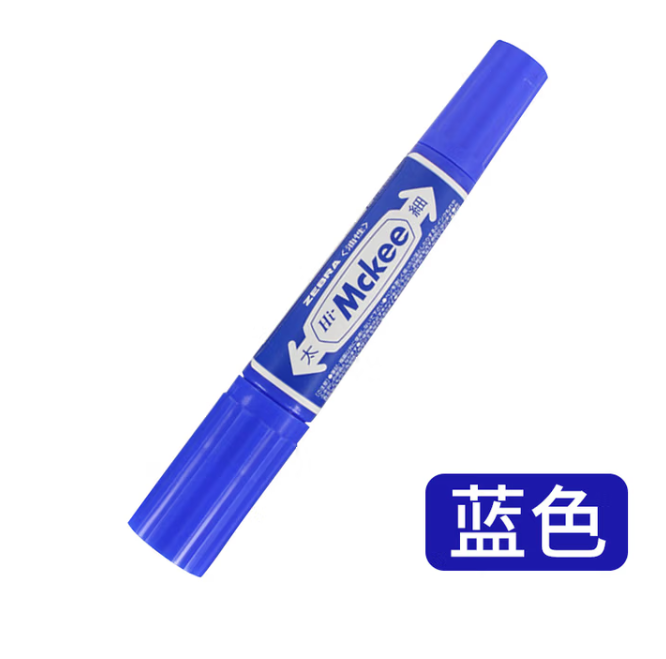 ZEBRA/斑马 大双头记号笔 MO-150-MC-BL 规格：6mm/1.5~2mm 颜色：蓝色 包规：10支/盒 单位:支